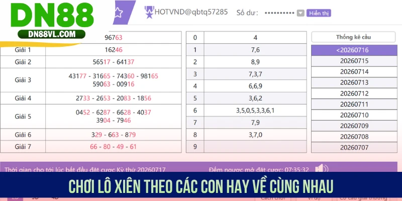 Chơi lô xiên theo các con hay về cùng nhau